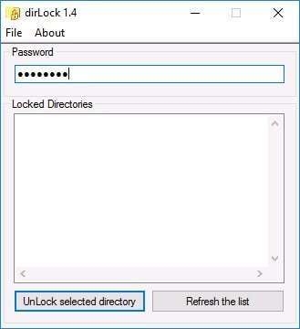Блокувальник папок DirLock